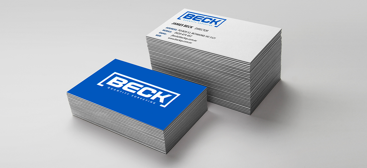 BECK Quantity Surveying responsive website - branding identity & stationary design