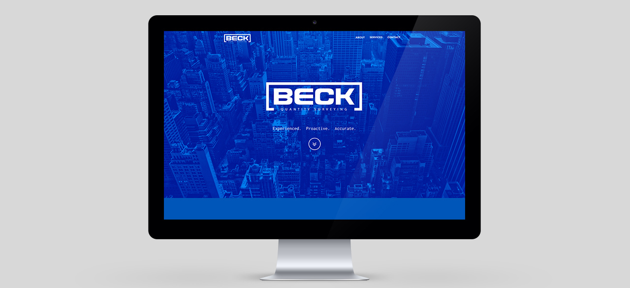 BECK Quantity Surveying responsive website - branding identity & stationary design