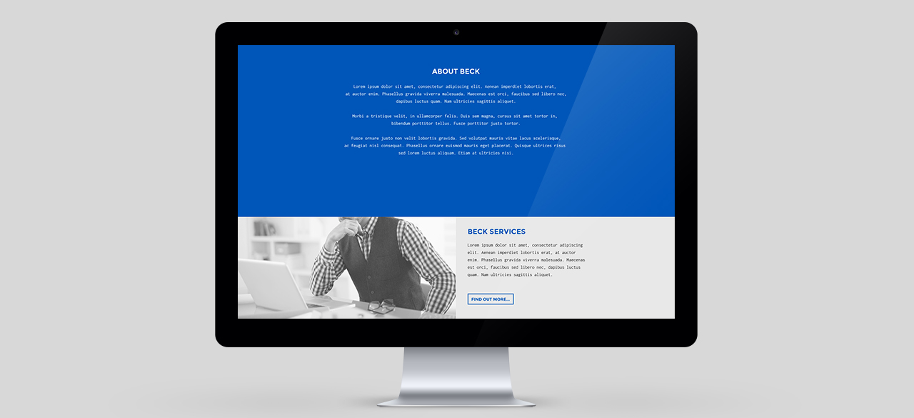 BECK Quantity Surveying responsive website - branding identity & stationary design