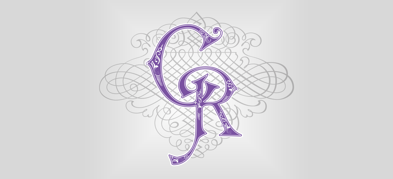CR Wedding Monogram logo design
