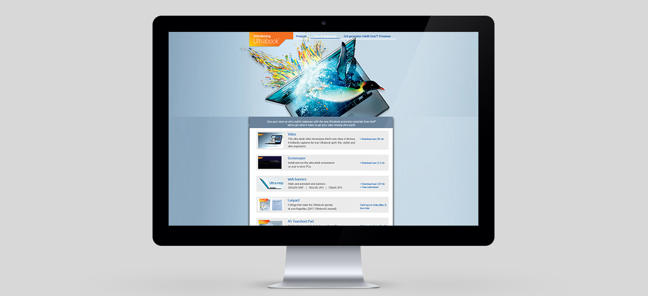 Intel Ultrabook microsite