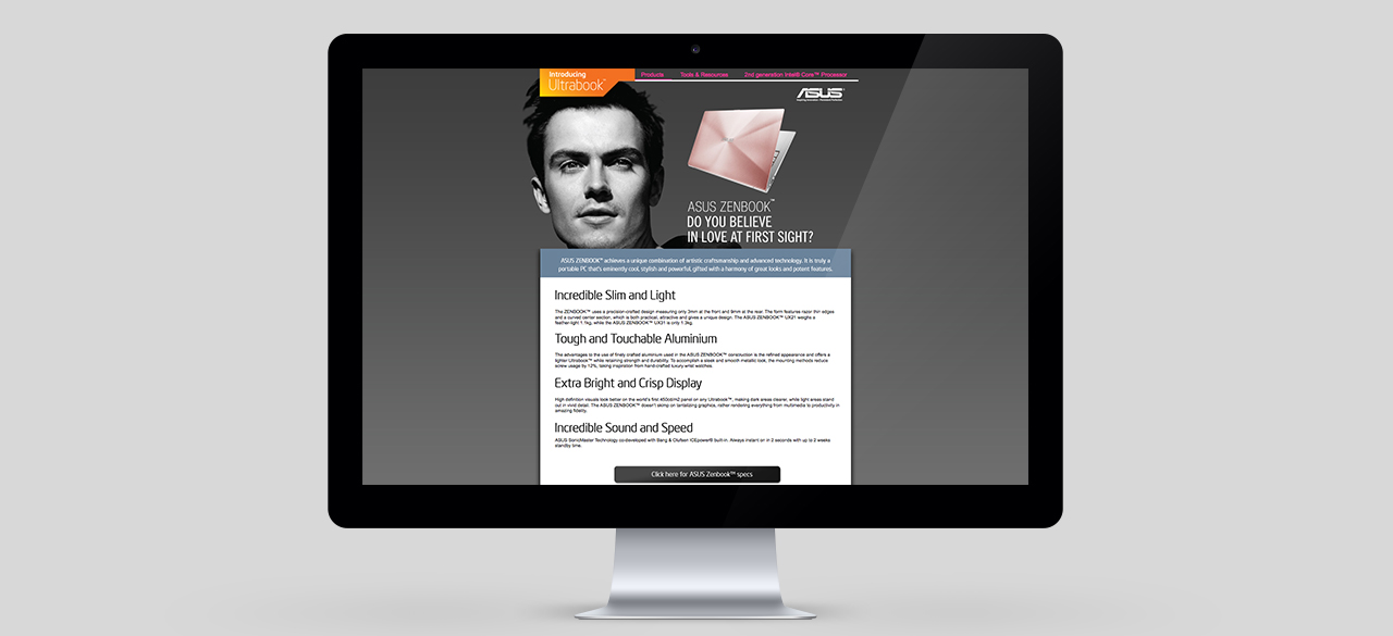 Intel Ultrabook microsite