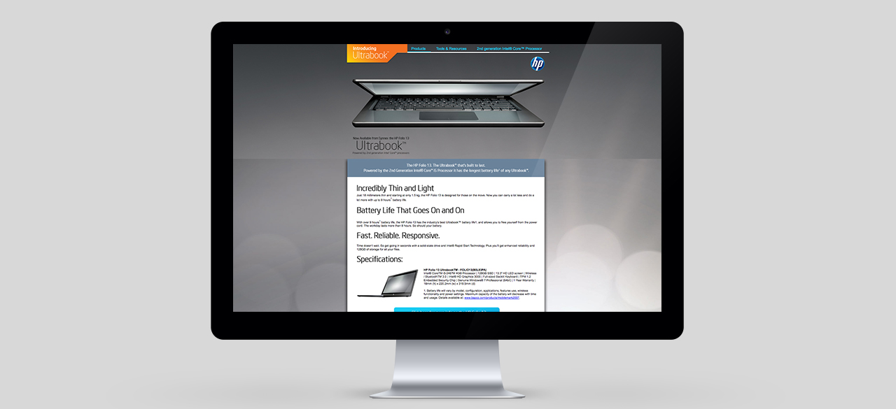 Intel Ultrabook microsite