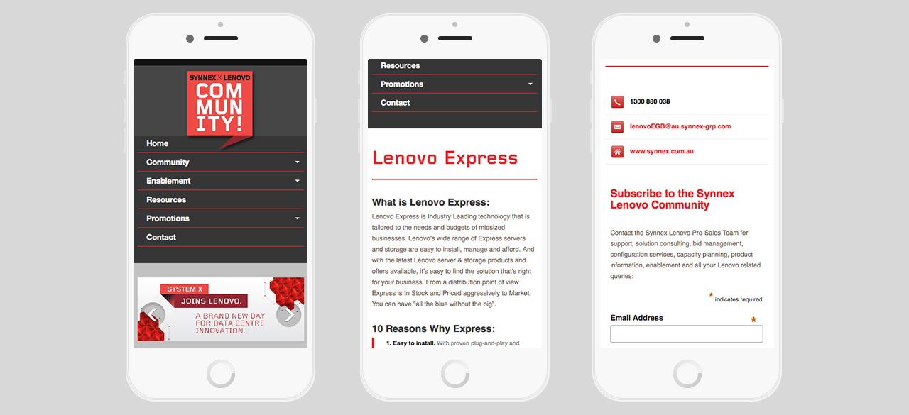 Lenovo Community responsive website