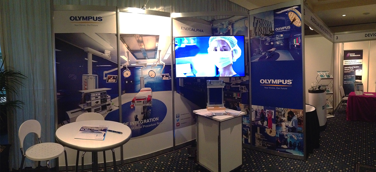 Olympus booth artwork & design