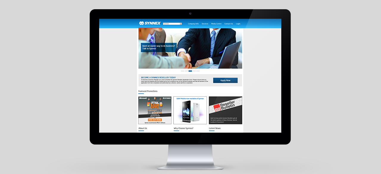 Synnex Australia website redesign concepts UX/UI Design