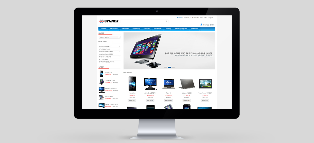Synnex Australia website redesign concepts UX/UI Design