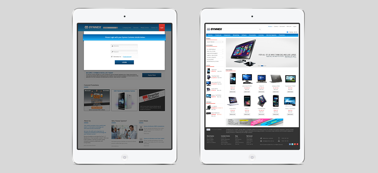 Synnex Australia website redesign concepts UX/UI Design