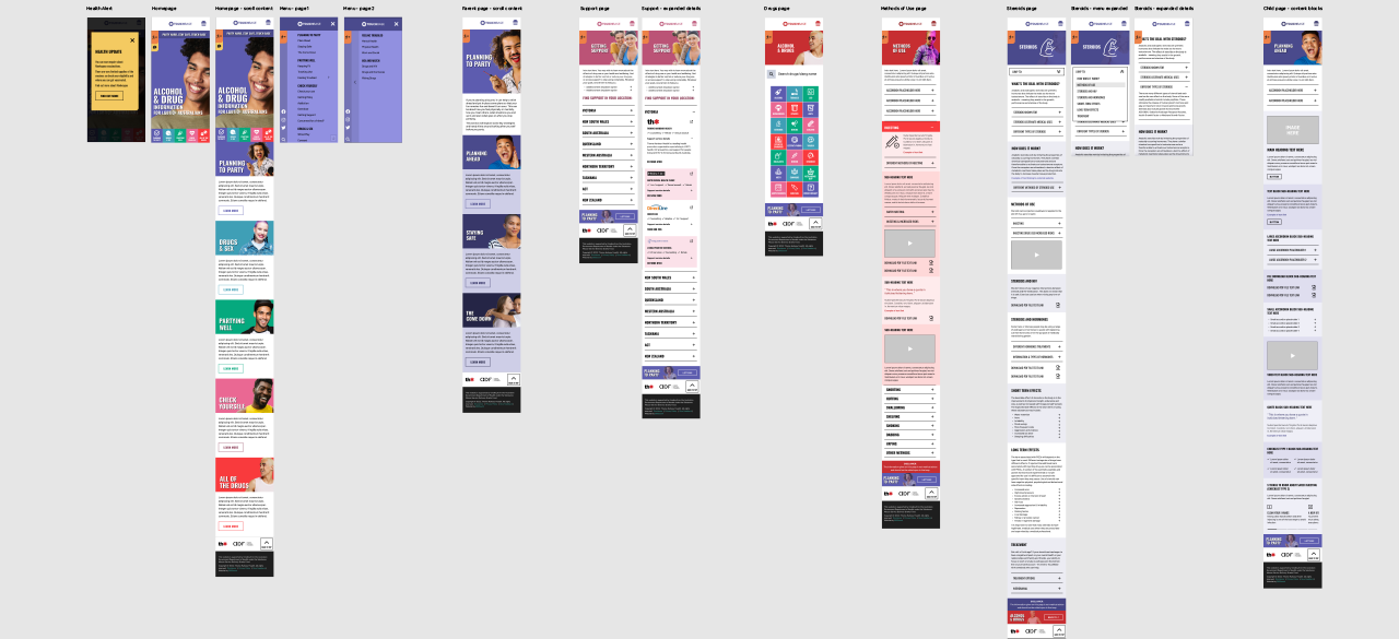 Touchbase.org.au mobile-first UX UI redesign Accessible WCAG 2.1 AA compliant - Figma designs