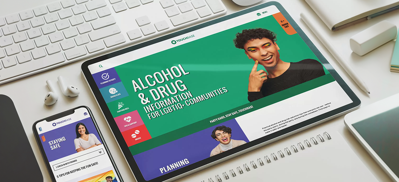 Touchbase.org.au mobile-first UX UI redesign Accessible WCAG 2.1 AA compliant - final launch iPad mobile screenshots deployed