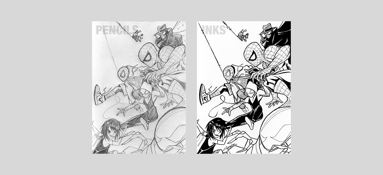 Into the Spider-verse - Traditional Illustration artwork